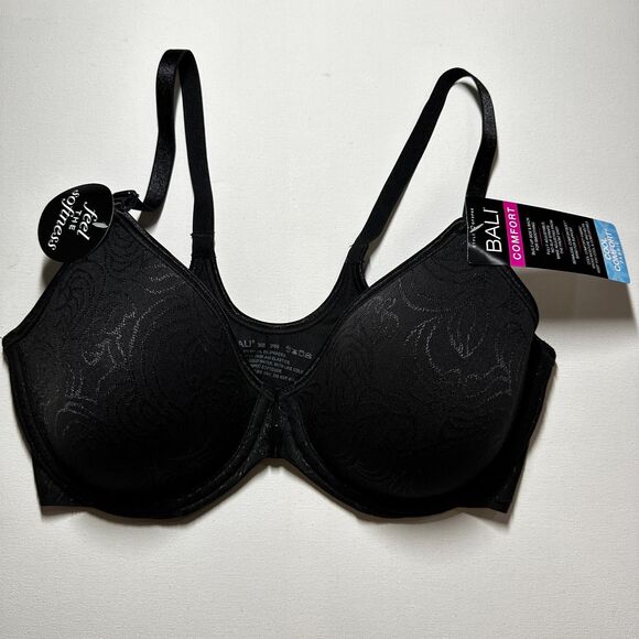 Bali Comfort Revolution Front Close Shaping Underwire Bra Black 36 B DF3P66 NWT - Picture 1 of 5